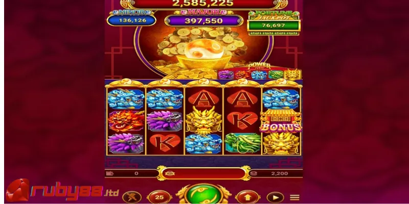 Có nhiều hũ thưởng khủng trong slots game Ruby88